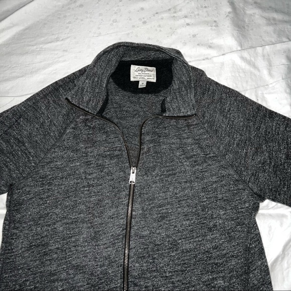 Lucky Brand full zip grey sweatshirt Medium - Picture 2 of 4